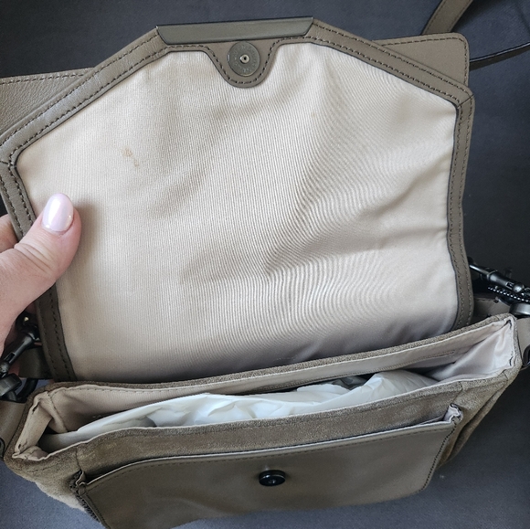 Coach Suede & Snakeskin Women's Bag - Picture 2 of 5